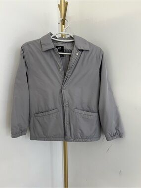 GAP Men's Light Gray Coach-Style Lightweight Jacket